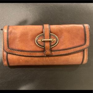 Brown leather Authentic Fossil Wallet/Clutch